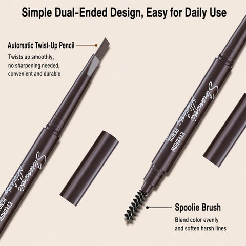 MYONLY Dual-Ended Eyebrow Pencil Set with Spoolie Brush, 3pcs Black, 3pcs Light Coffee, 3pcs Medium Coffee, 3pcs Grey, 3pcs Deep Coffee, 3pcs Black+Light Coffee+Deep Coffee, 3pcs Black+Light Coffee+Grey, 3pcs Black+Medium+Grey, 3pcs Black+Grey+Deep Cof...