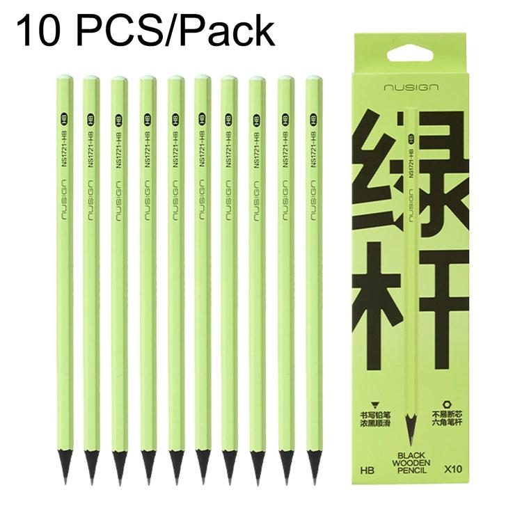Deli 10 PCS/Pack Student Writing And Drawing Pencils Easy To Sharpen Sketch Pencils, HB, 2B