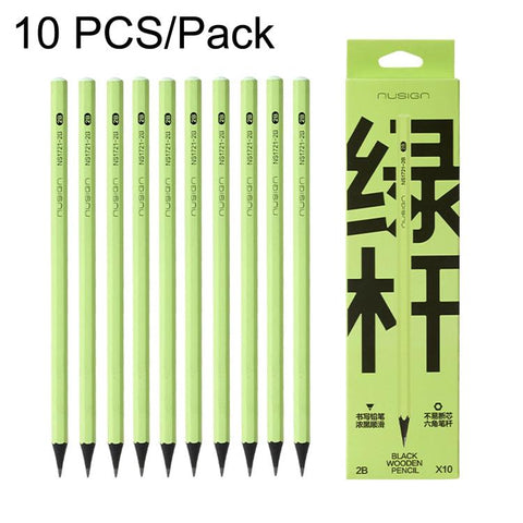 Deli 10 PCS/Pack Student Writing And Drawing Pencils Easy To Sharpen Sketch Pencils, HB, 2B