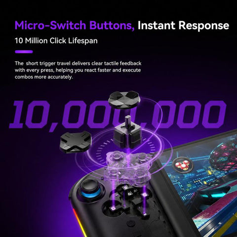 For Nintendo Switch 2 Left + Right Magnetic Controllers 9-Axis RGB Motion-Sensing Hall-Effect Joystick With Bluetooth 5.4 Wake-Up and Burst Fire Functionality