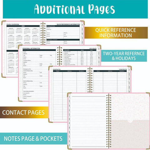 Jul 2026 - Jun 2027 Academic Planner Weekly & Monthly A5 Hardcover Spiral Organizer with Tabs