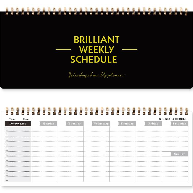 Undated Weekly Planner Pad Desktop Weekly Schedule Notebook with To-Do List 12 x 4.8 inch 60 Sheets