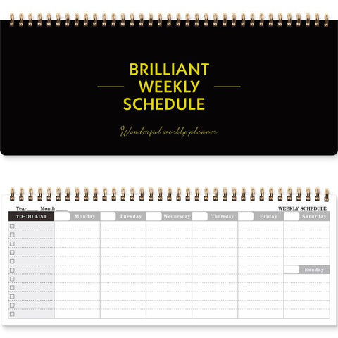 Undated Weekly Planner Pad Desktop Weekly Schedule Notebook with To-Do List 12 x 4.8 inch 60 Sheets