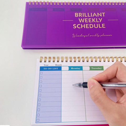 Undated Weekly Planner Pad Desktop Weekly Schedule Notebook with To-Do List 12 x 4.8 inch 60 Sheets
