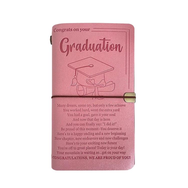 A6 Leather Refillable Journal Vintage Travelers Notebook with Engraved Quote, Graduation, To My Goddaughter, To My Son, Brown - To My Mom, Pink - To My Mom, Brown - Dad to Son, Brown - Mom to Son, Brown - To My Wife, Pink - To My Wife                  ...