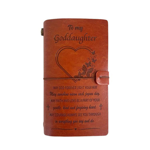 A6 Leather Refillable Journal Vintage Travelers Notebook with Engraved Quote, Graduation, To My Goddaughter, To My Son, Brown - To My Mom, Pink - To My Mom, Brown - Dad to Son, Brown - Mom to Son, Brown - To My Wife, Pink - To My Wife                  ...