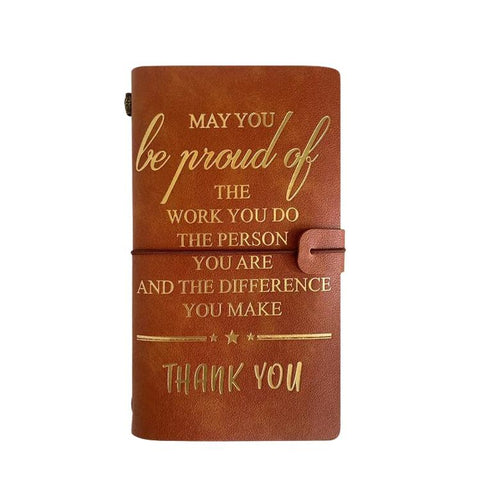 A6 Leather Refillable Journal Vintage Travelers Notebook with Engraved Quote, Graduation, To My Goddaughter, To My Son, Brown - To My Mom, Pink - To My Mom, Brown - Dad to Son, Brown - Mom to Son, Brown - To My Wife, Pink - To My Wife                  ...