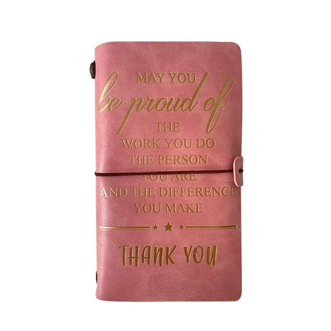 A6 Leather Refillable Journal Vintage Travelers Notebook with Engraved Quote, Graduation, To My Goddaughter, To My Son, Brown - To My Mom, Pink - To My Mom, Brown - Dad to Son, Brown - Mom to Son, Brown - To My Wife, Pink - To My Wife                  ...