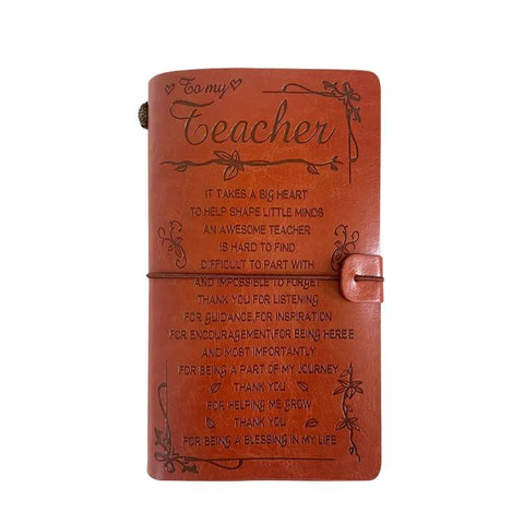 A6 Leather Refillable Journal Vintage Travelers Notebook with Engraved Quote, Graduation, To My Goddaughter, To My Son, Brown - To My Mom, Pink - To My Mom, Brown - Dad to Son, Brown - Mom to Son, Brown - To My Wife, Pink - To My Wife                  ...