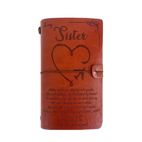 A6 Leather Refillable Journal Vintage Travelers Notebook with Engraved Quote, Graduation, To My Goddaughter, To My Son, Brown - To My Mom, Pink - To My Mom, Brown - Dad to Son, Brown - Mom to Son, Brown - To My Wife, Pink - To My Wife                  ...