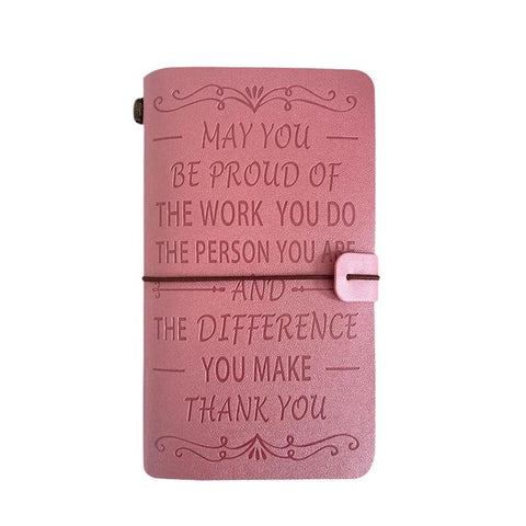 A6 Leather Refillable Journal Vintage Travelers Notebook with Engraved Quote, Graduation, To My Goddaughter, To My Son, Brown - To My Mom, Pink - To My Mom, Brown - Dad to Son, Brown - Mom to Son, Brown - To My Wife, Pink - To My Wife                  ...