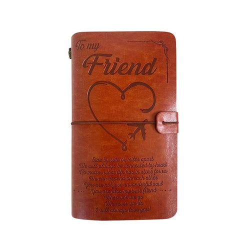 A6 Leather Refillable Journal Vintage Travelers Notebook with Engraved Quote, Graduation, To My Goddaughter, To My Son, Brown - To My Mom, Pink - To My Mom, Brown - Dad to Son, Brown - Mom to Son, Brown - To My Wife, Pink - To My Wife                  ...
