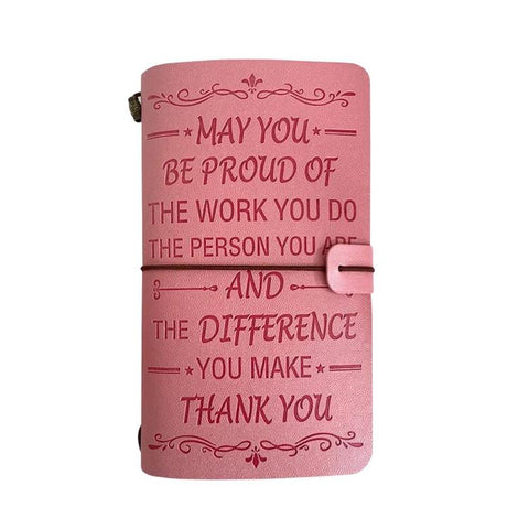 A6 Leather Refillable Journal Vintage Travelers Notebook with Engraved Quote, Graduation, To My Goddaughter, To My Son, Brown - To My Mom, Pink - To My Mom, Brown - Dad to Son, Brown - Mom to Son, Brown - To My Wife, Pink - To My Wife                  ...