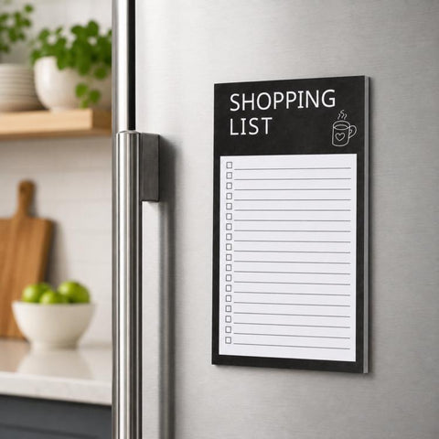 Magnetic Shopping List Pad For Refrigerator 60 Sheets Full Magnet Back Grocery To-Do List Notepad