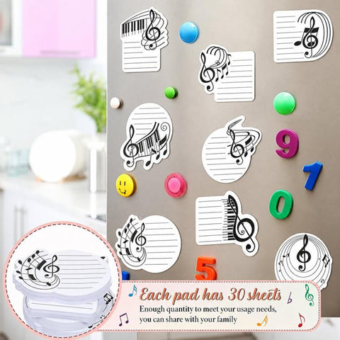 Music Theme Sticky Notes Set Novelty Musical Notes Treble Clef Memo Pads, 10 In 1, 8 In 1