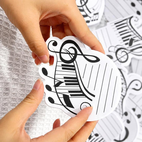 Music Theme Sticky Notes Set Novelty Musical Notes Treble Clef Memo Pads, 10 In 1, 8 In 1