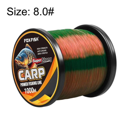 FOXFISH 1000m Color Changing Nylon Fishing Line Wear Resistant Soft Invisible & High Tensile Strength, 3.0#, 3.5#, 4.0#, 4.5#, 5.0#, 6.0#, 7.0#, 8.0#, 9.0#, 10#, 12#