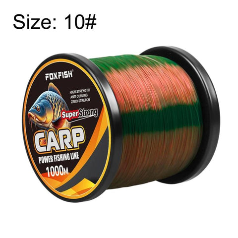 FOXFISH 1000m Color Changing Nylon Fishing Line Wear Resistant Soft Invisible & High Tensile Strength, 3.0#, 3.5#, 4.0#, 4.5#, 5.0#, 6.0#, 7.0#, 8.0#, 9.0#, 10#, 12#