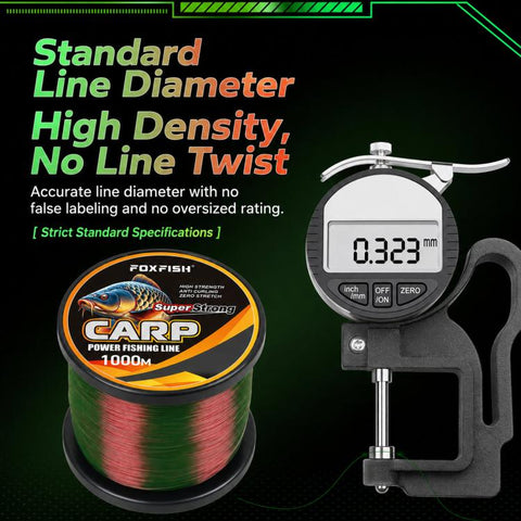 FOXFISH 1000m Color Changing Nylon Fishing Line Wear Resistant Soft Invisible & High Tensile Strength, 3.0#, 3.5#, 4.0#, 4.5#, 5.0#, 6.0#, 7.0#, 8.0#, 9.0#, 10#, 12#