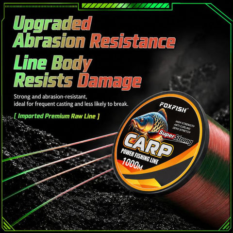 FOXFISH 1000m Color Changing Nylon Fishing Line Wear Resistant Soft Invisible & High Tensile Strength, 3.0#, 3.5#, 4.0#, 4.5#, 5.0#, 6.0#, 7.0#, 8.0#, 9.0#, 10#, 12#