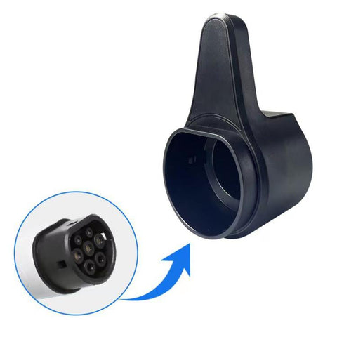 EV Charger Holder Wall Mount Compact Electric Vehicle Charger Holster Dock & Cable Hook, SAE J1772 US Standard, Type 2 EU Standard