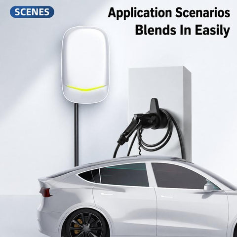 EV Charger Holder Wall Mount Compact Electric Vehicle Charger Holster Dock & Cable Hook, SAE J1772 US Standard, Type 2 EU Standard