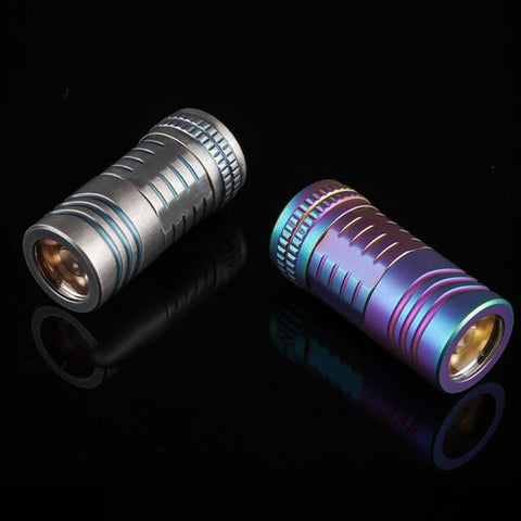 Mini Titanium Alloy High-Power Portable Rechargeable LED Flashlight Keychain