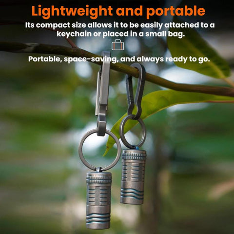 Mini Titanium Alloy High-Power Portable Rechargeable LED Flashlight Keychain