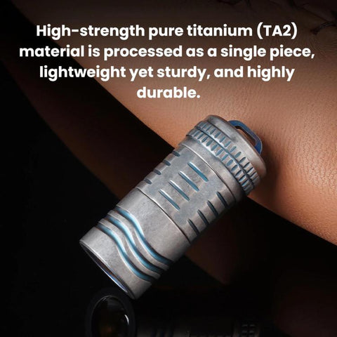 Mini Titanium Alloy High-Power Portable Rechargeable LED Flashlight Keychain