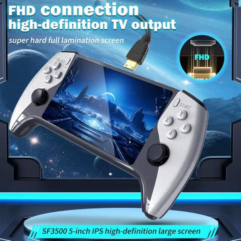 SF3500 Retro Handheld Game Console 5-Inch IPS Sceen with FHD HDMI Output & Keymapping, SF3500