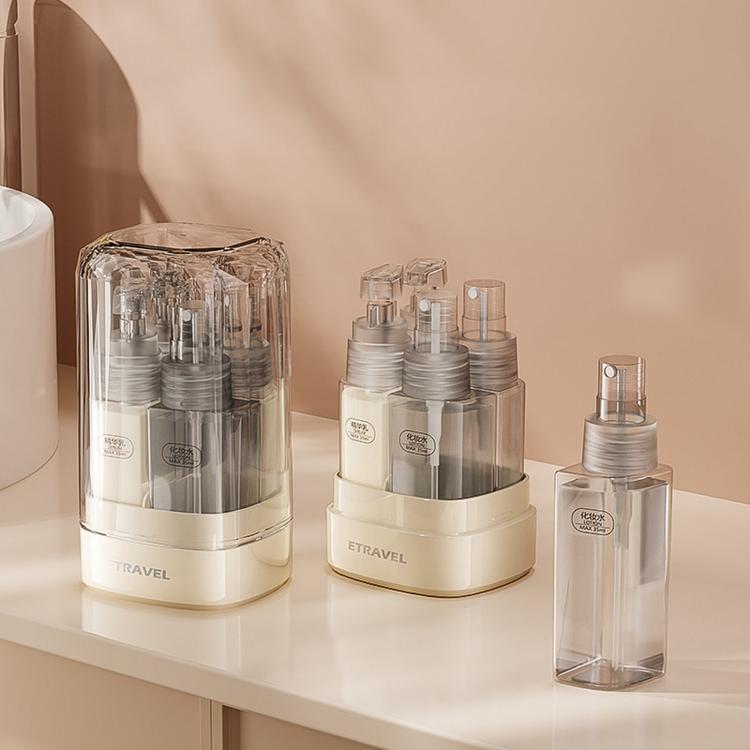 ETRAVEL 4-in-1 Travel Bottle Set Toiletry Dispenser Kit with 2 Lotion Pumps & 2 Fine Mist Sprays