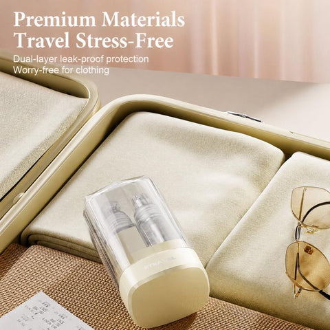 ETRAVEL 4-in-1 Travel Bottle Set Toiletry Dispenser Kit with 2 Lotion Pumps & 2 Fine Mist Sprays