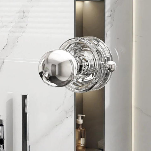 Vacuum Suction Cup Door Handle Drill-Free Removable Glass Door Pull Knob Slide Door Handle Bar, Small Clear, Small Clear Grey, Large Clear, Large Clear Grey