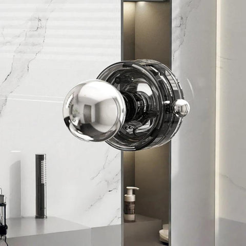 Vacuum Suction Cup Door Handle Drill-Free Removable Glass Door Pull Knob Slide Door Handle Bar, Small Clear, Small Clear Grey, Large Clear, Large Clear Grey