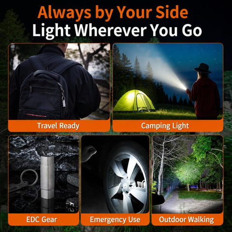 Mini Portable EDC Rechargeable Flashlight Outdoor Keychain