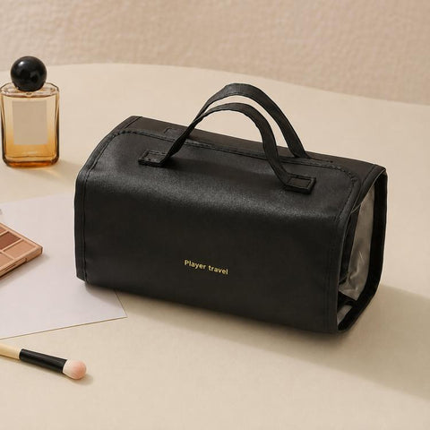 4 In 1 Roll Up Makeup Bag Detachable Clear Toiletry Organizer Waterproof Cosmetic Travel Case