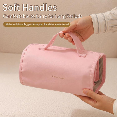 4 In 1 Roll Up Makeup Bag Detachable Clear Toiletry Organizer Waterproof Cosmetic Travel Case