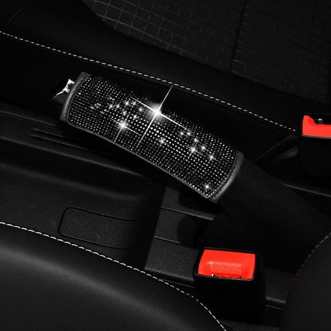 Bling Rhinestone Car Handbrake Cover Sparkly Crystal Emergency Brake Lever Protector