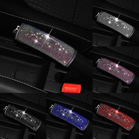 Bling Rhinestone Car Handbrake Cover Sparkly Crystal Emergency Brake Lever Protector