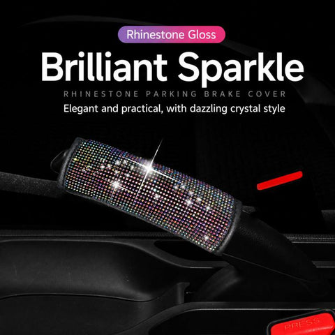 Bling Rhinestone Car Handbrake Cover Sparkly Crystal Emergency Brake Lever Protector