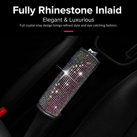 Bling Rhinestone Car Handbrake Cover Sparkly Crystal Emergency Brake Lever Protector