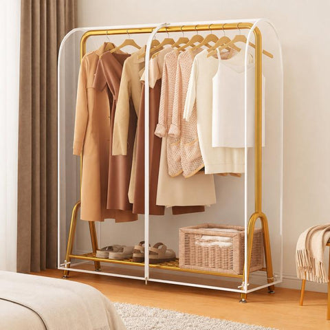 Clear Garment Rack Cover Waterproof Clothes Dust Protector Hanging Clothes Zipper Closure, 60x50x150cm Transparent, 90x50x150cm Transparent, 100x50x150cm Transparent, 110x50x150cm Transparent, 120x50x150cm Transparent, 130x50x150cm Transparent         ...