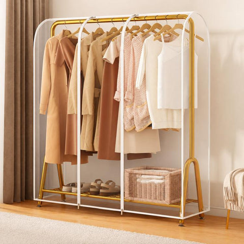 Clear Garment Rack Cover Waterproof Clothes Dust Protector Hanging Clothes Zipper Closure, 60x50x150cm Transparent, 90x50x150cm Transparent, 100x50x150cm Transparent, 110x50x150cm Transparent, 120x50x150cm Transparent, 130x50x150cm Transparent         ...