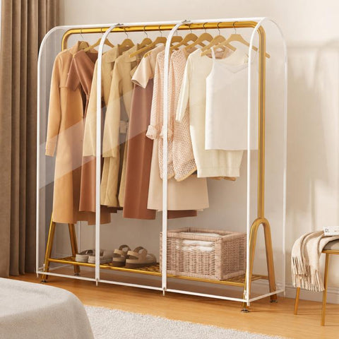 Clear Garment Rack Cover Waterproof Clothes Dust Protector Hanging Clothes Zipper Closure, 60x50x150cm Transparent, 90x50x150cm Transparent, 100x50x150cm Transparent, 110x50x150cm Transparent, 120x50x150cm Transparent, 130x50x150cm Transparent         ...