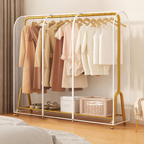 Clear Garment Rack Cover Waterproof Clothes Dust Protector Hanging Clothes Zipper Closure, 60x50x150cm Transparent, 90x50x150cm Transparent, 100x50x150cm Transparent, 110x50x150cm Transparent, 120x50x150cm Transparent, 130x50x150cm Transparent         ...