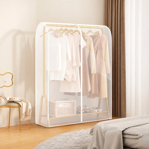 Clear Garment Rack Cover Waterproof Clothes Dust Protector Hanging Clothes Zipper Closure, 60x50x150cm Transparent, 90x50x150cm Transparent, 100x50x150cm Transparent, 110x50x150cm Transparent, 120x50x150cm Transparent, 130x50x150cm Transparent         ...