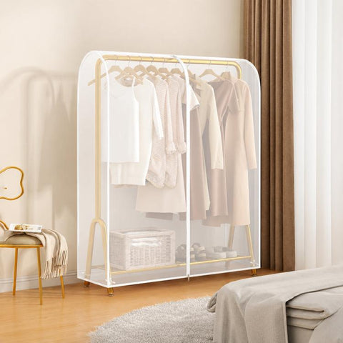Clear Garment Rack Cover Waterproof Clothes Dust Protector Hanging Clothes Zipper Closure, 60x50x150cm Transparent, 90x50x150cm Transparent, 100x50x150cm Transparent, 110x50x150cm Transparent, 120x50x150cm Transparent, 130x50x150cm Transparent         ...
