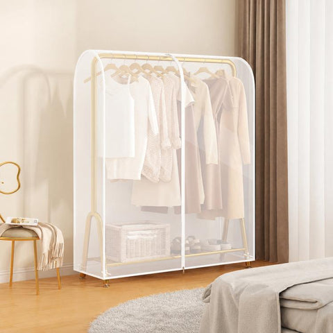Clear Garment Rack Cover Waterproof Clothes Dust Protector Hanging Clothes Zipper Closure, 60x50x150cm Transparent, 90x50x150cm Transparent, 100x50x150cm Transparent, 110x50x150cm Transparent, 120x50x150cm Transparent, 130x50x150cm Transparent         ...