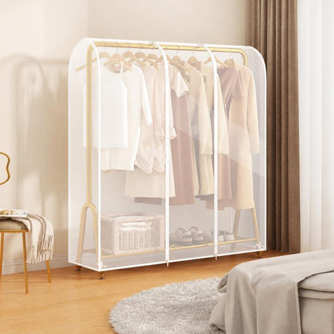 Clear Garment Rack Cover Waterproof Clothes Dust Protector Hanging Clothes Zipper Closure, 60x50x150cm Transparent, 90x50x150cm Transparent, 100x50x150cm Transparent, 110x50x150cm Transparent, 120x50x150cm Transparent, 130x50x150cm Transparent         ...