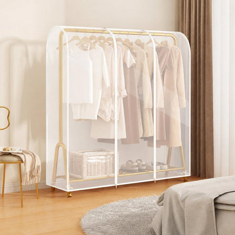 Clear Garment Rack Cover Waterproof Clothes Dust Protector Hanging Clothes Zipper Closure, 60x50x150cm Transparent, 90x50x150cm Transparent, 100x50x150cm Transparent, 110x50x150cm Transparent, 120x50x150cm Transparent, 130x50x150cm Transparent         ...